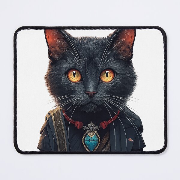 Item preview, Mystic Black Cat Guardian – Fantasy Cat Art designed and sold by start-tool.