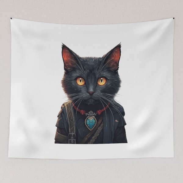 Item preview, Mystic Black Cat Guardian – Fantasy Cat Art designed and sold by start-tool.