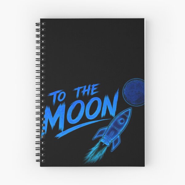 Item preview, To The Moon Crypto Trading Rocket Blue Neon Aesthetic designed and sold by PatysArt.
