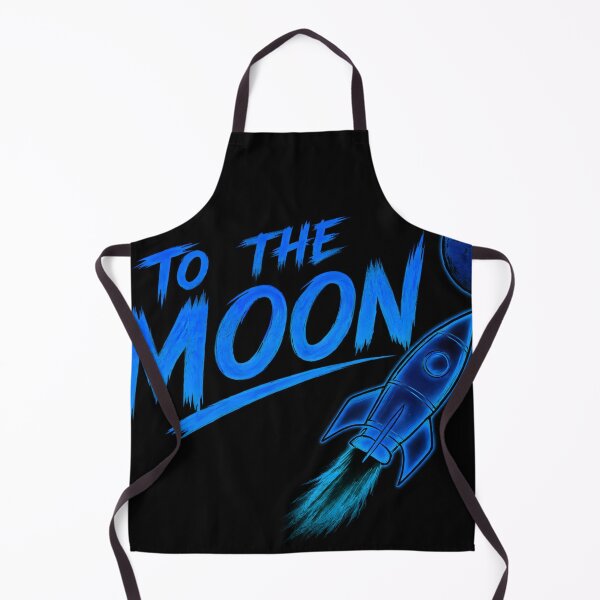 Item preview, To The Moon Crypto Trading Rocket Blue Neon Aesthetic designed and sold by PatysArt.