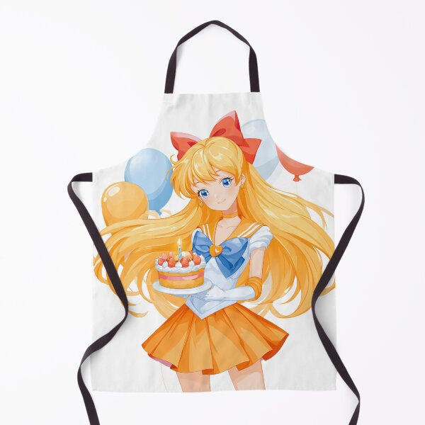 Item preview, Sailor Venus birthday cake balloons card designed and sold by spiritedmuse.