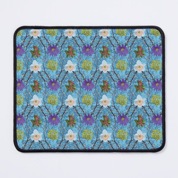 Item preview, Spring Maple Crab Apple Plum Windflower Daffodil on Blues designed and sold by Digitalmyth's Designs.