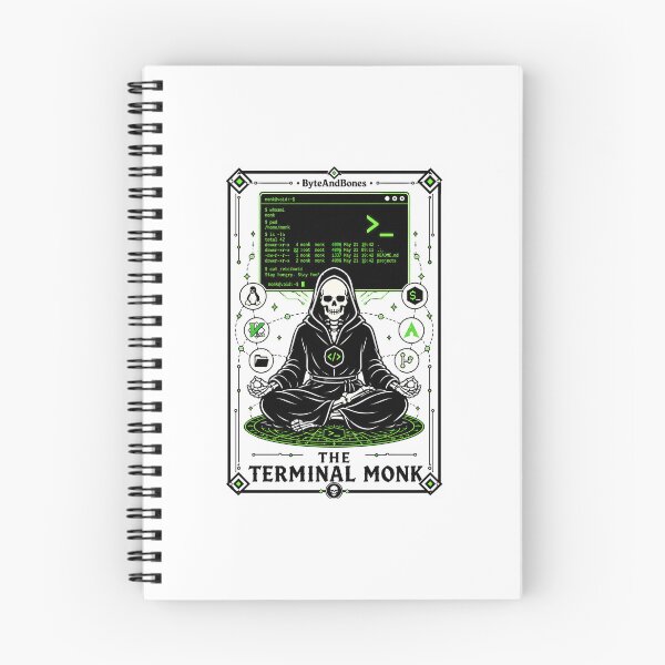 Item preview, The Terminal Monk Tarot Card - Linux Command Line Programmer Gift designed and sold by ByteAndBones.