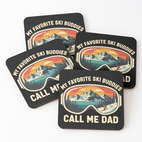 Item preview, My Favorite Ski Buddies Call Me Dad - Funny Skiing Dad designed and sold by CutOutIdols.