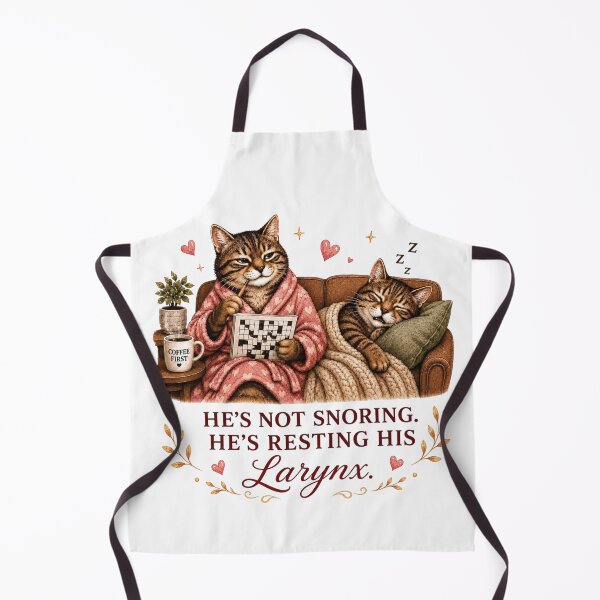 Item preview, Funny Snoring Husband Cat Cozy Marriage Humor Gift designed and sold by Gentlestate.
