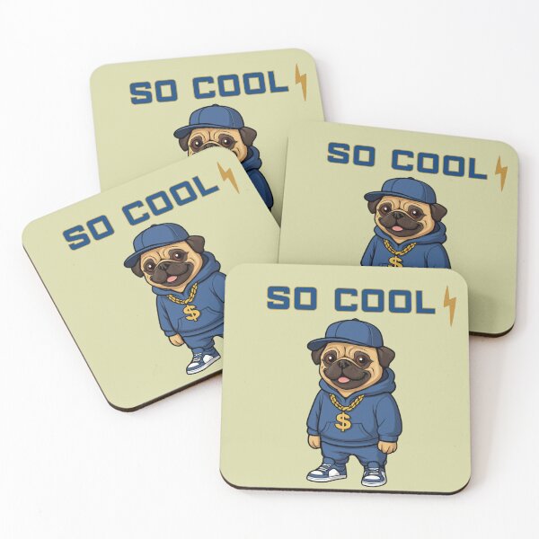 Item preview, So Cool – Stylish Pug Streetwear Design designed and sold by Aimetoi.