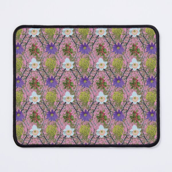 Item preview, Spring Maple Crab Apple Plum Windflower Daffodil on Pink & Green designed and sold by Digitalmyth's Designs.