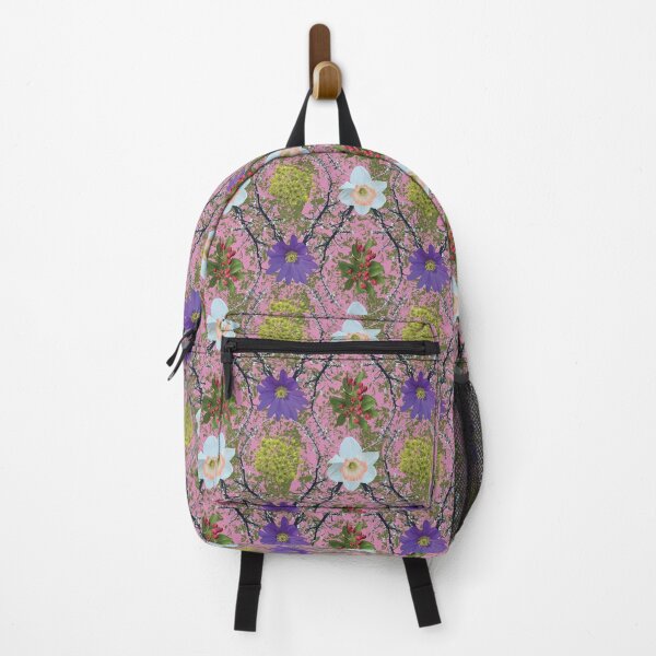 Item preview, Spring Maple Crab Apple Plum Windflower Daffodil on Pink & Green designed and sold by Digitalmyth's Designs.