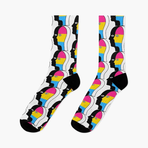 Item preview, Two Faces Pansexual Pride Line Art - LGBTQ Minimalist Art designed and sold by Cannaxes Studio.