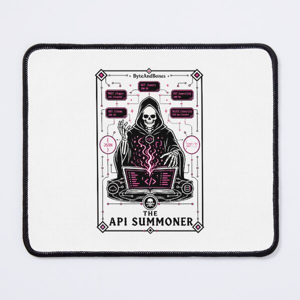 Item preview, The API Summoner Tarot Card - Backend Developer Coding Gift designed and sold by ByteAndBones.