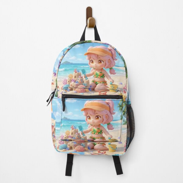Item preview, Pink Hair Chibi Girl: Coral Castle Summer designed and sold by Azurart2.