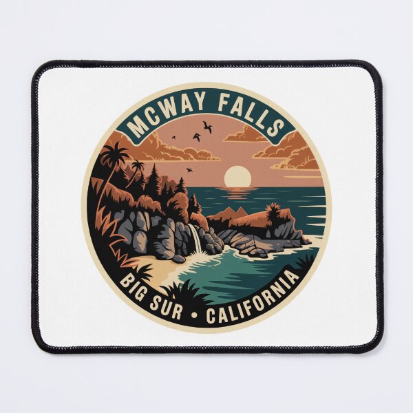Item preview, McWay Falls California: Sunset Badge designed and sold by CircinusStore.