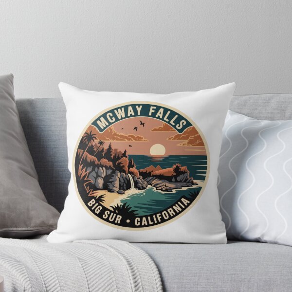 Item preview, McWay Falls California: Sunset Badge designed and sold by CircinusStore.