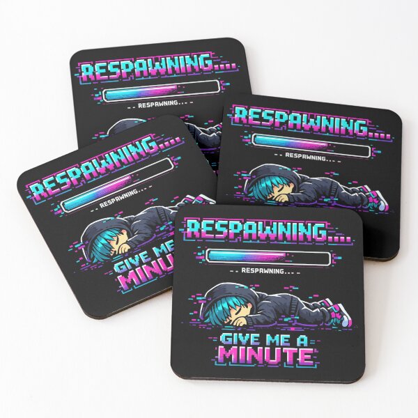 Item preview, Respawning Give Me a Minute Gamer Glitch Pixel Art Funny Gaming Mood designed and sold by Ladys-Gents.