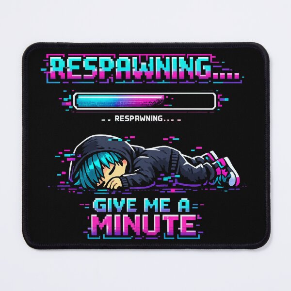 Item preview, Respawning Give Me a Minute Gamer Glitch Pixel Art Funny Gaming Mood designed and sold by Ladys-Gents.