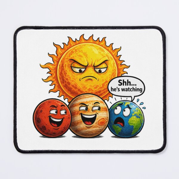 Item preview, Shh He’s Watching Funny Planet Shirt designed and sold by PINK FREE.