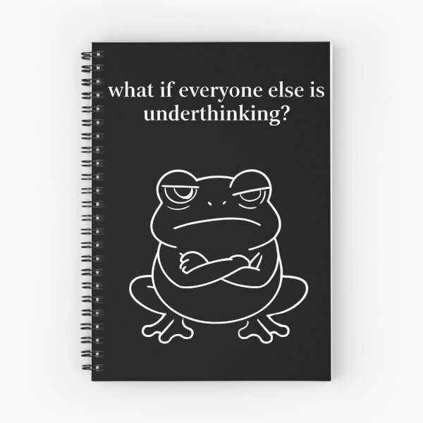 Item preview, What If Everyone Else Is Underthinking Funny Frog Meme Overthinker Sarcastic Humor designed and sold by CutOutIdols.