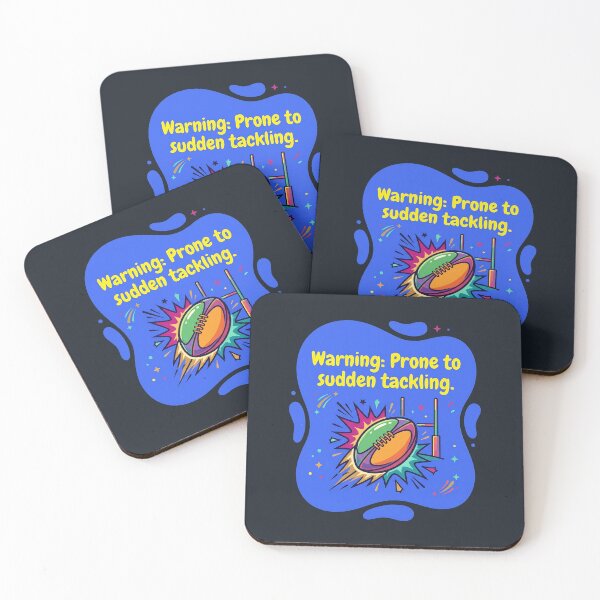 Item preview, Warning: Prone to sudden tackling | Rugby designed and sold by SocialStaticz.