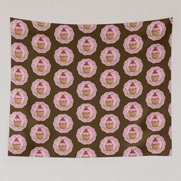 Item preview, Happy Birthday Cupcake on Pink Doily designed and sold by JoyfulWhimsy.