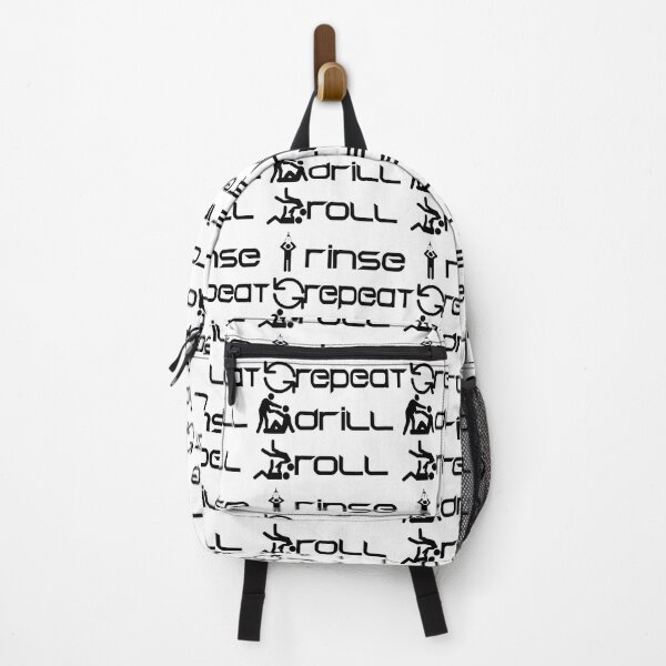 Item preview, Drill Roll Rinse Repeat BJJ Training Routine Black Ink designed and sold by RariTeesShop.