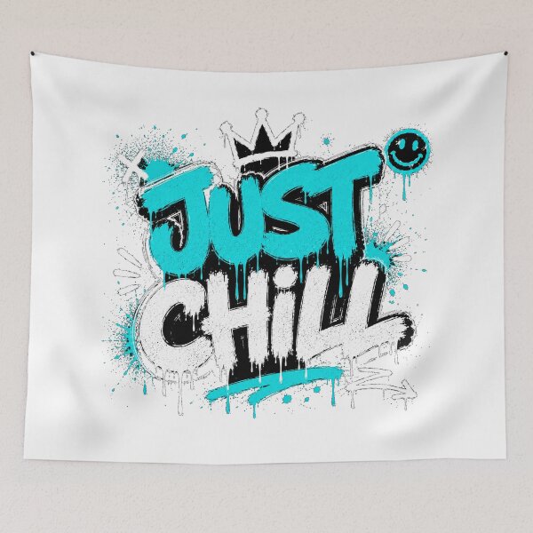 Item preview, JUST CHILL Graffiti Typography Tee | Relaxed Streetwear Style designed and sold by JustResultsCo.