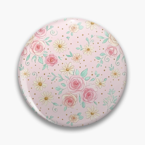 Item preview, Romantic Pastel Roses and Daisies Floral Pattern designed and sold by jo-e-basta.