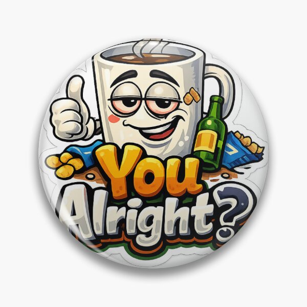 Item preview, You Alright Funny British Greeting Design – Classic UK Humour Tea Mug Cartoon designed and sold by GarnerSupplyCo.