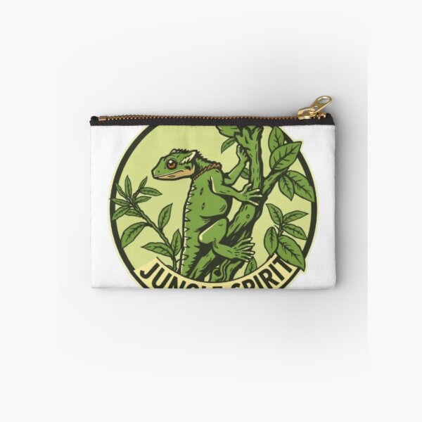 Artikelvorschau, Dschungelgeist-Gecko Vintage-Natur-Abzeichen-Design entworfen und verkauft von MystiColo.