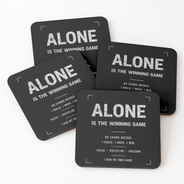 Item preview, ALONE Motivational Streetwear – Silence Lone Wolf Mindset Design designed and sold by NovaInfinityStudio.