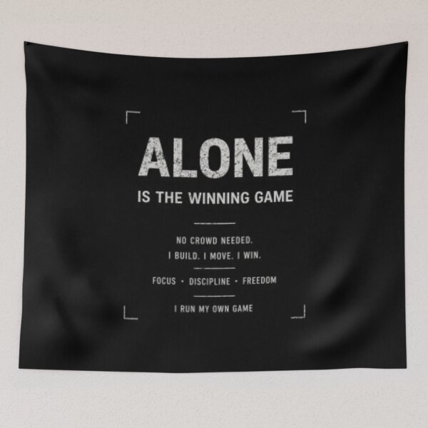 Item preview, ALONE Motivational Streetwear – Silence Lone Wolf Mindset Design designed and sold by NovaInfinityStudio.