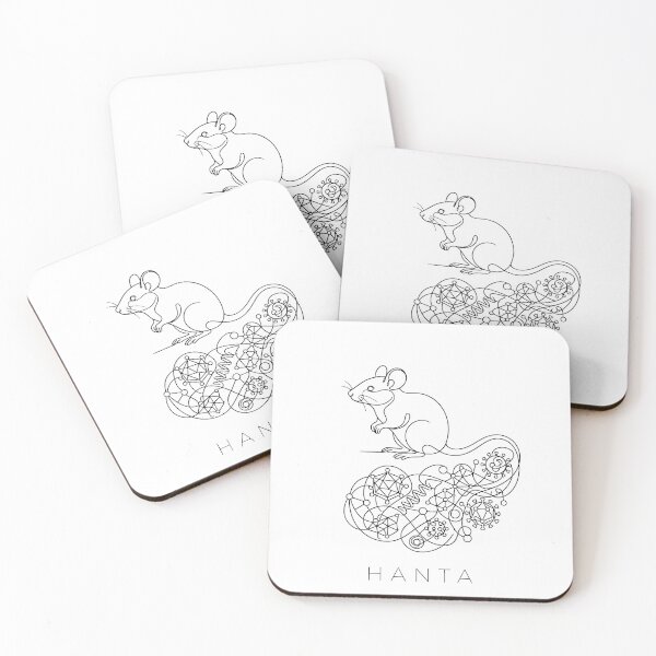 Item preview, Hanta Virus Minimalist Line Art Mouse designed and sold by DuckOddity.