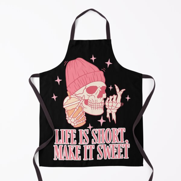 Item preview, Life is Short Make it Sweet - Aesthetic Pink Skeleton Art designed and sold by thazinart.