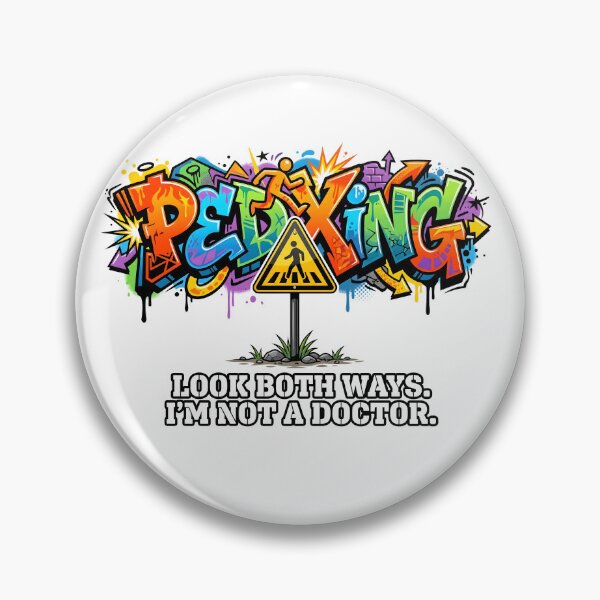 Item preview, Funny Pedestrian Crossing Graffiti - I'm Not A Doctor designed and sold by HornbillDesign.
