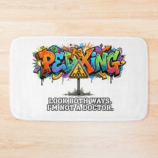 Item preview, Funny Pedestrian Crossing Graffiti - I'm Not A Doctor designed and sold by HornbillDesign.