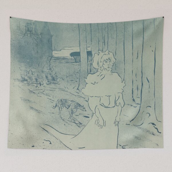 Item preview, The Chatelaine or The Tocsin by Toulouse-Lautrec Vintage Moody Art Nouveau Print designed and sold by artofuniverse.