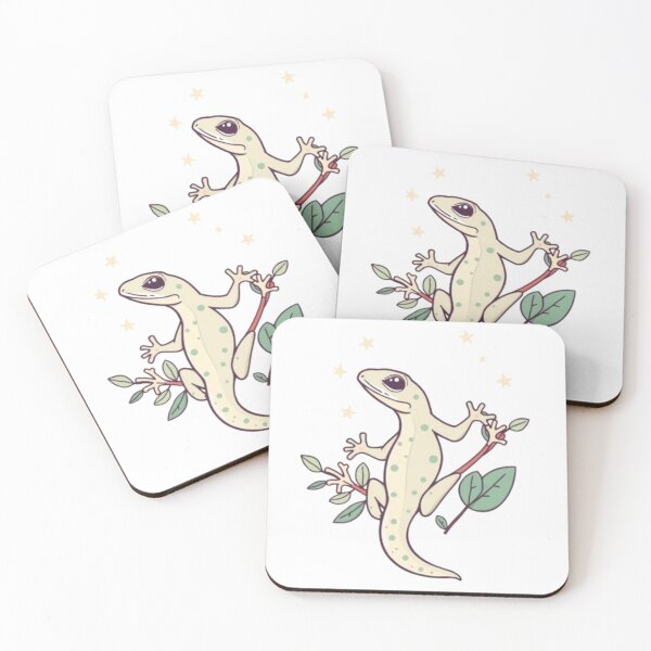 Item preview, Cute Climbing Gecko Botanical Aesthetic Artwork designed and sold by MystiColo.
