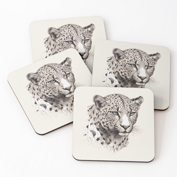 Item preview, Geometric Leopard – Modern Animal Art designed and sold by Tklezardesigns.