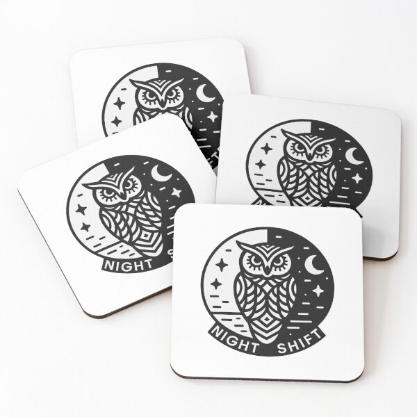 Item preview, Minimalist Owl Night Shift | Funny Nocturnal Animal Design designed and sold by LibbArt.