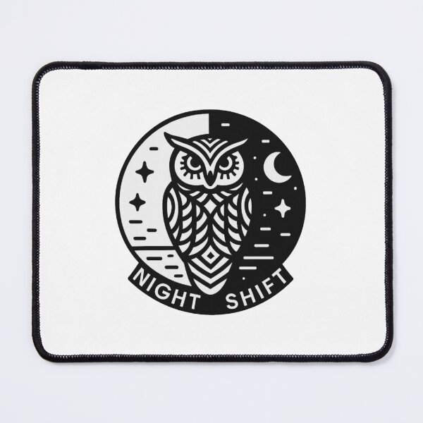 Item preview, Minimalist Owl Night Shift | Funny Nocturnal Animal Design designed and sold by LibbArt.