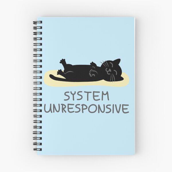 Artikelvorschau, System reagiert nicht – Black Cat Tech Humor Design entworfen und verkauft von fishdesigns.