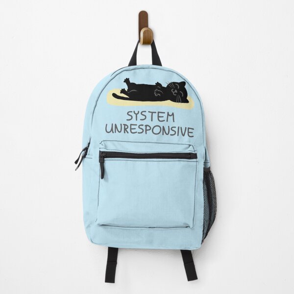 Item preview, System Unresponsive - Black Cat Tech Humor Design designed and sold by fishdesigns.