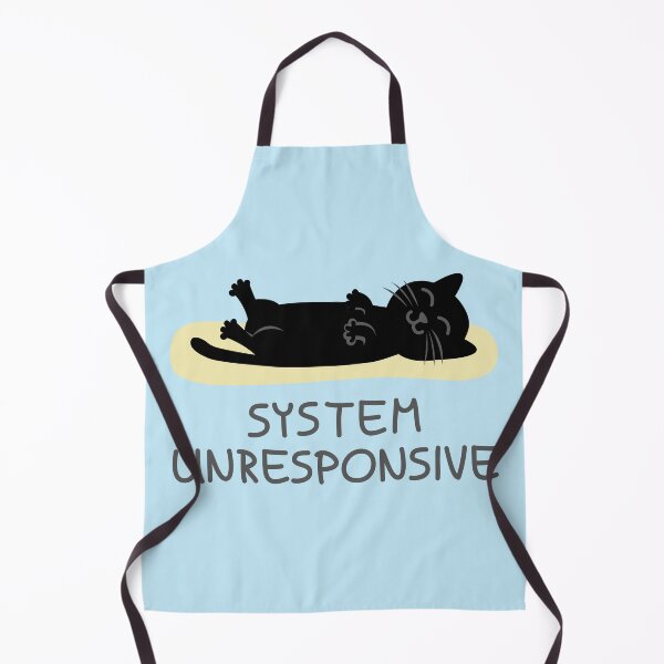 Item preview, System Unresponsive - Black Cat Tech Humor Design designed and sold by fishdesigns.