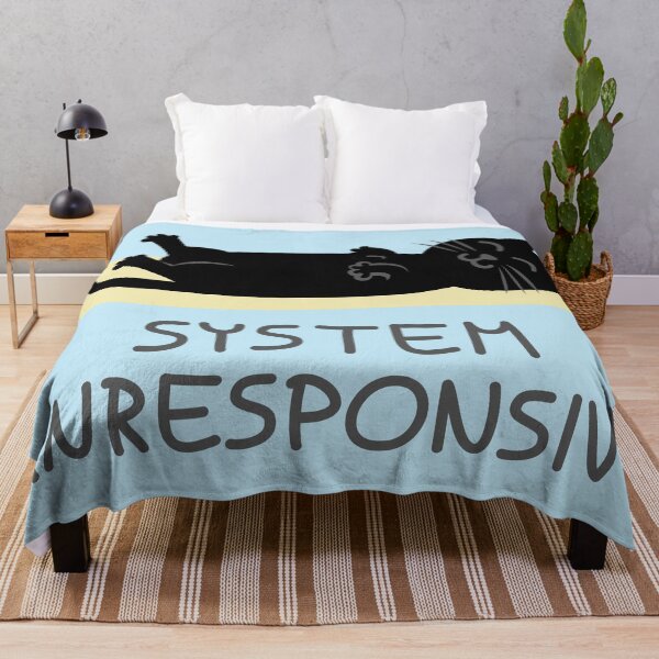 Item preview, System Unresponsive - Black Cat Tech Humor Design designed and sold by fishdesigns.