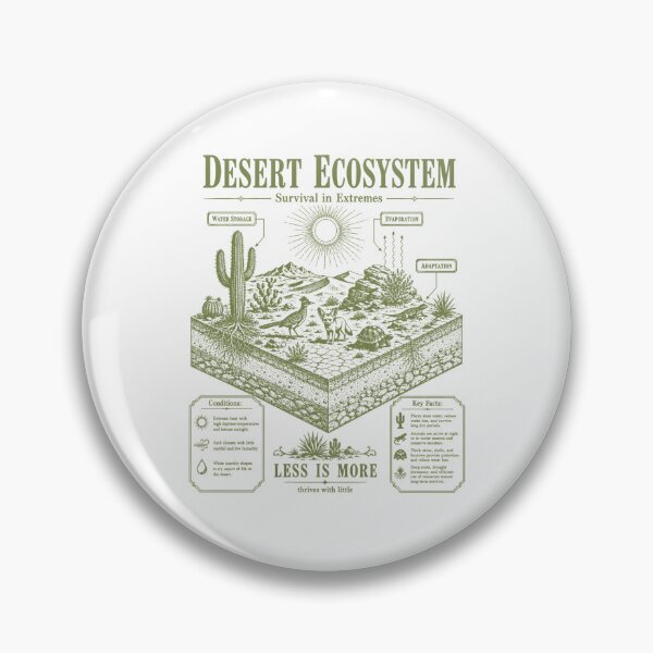 Item preview, Desert Ecosystem Diagram Survival In Extremes Biology Chart designed and sold by FreshVibe Prints.