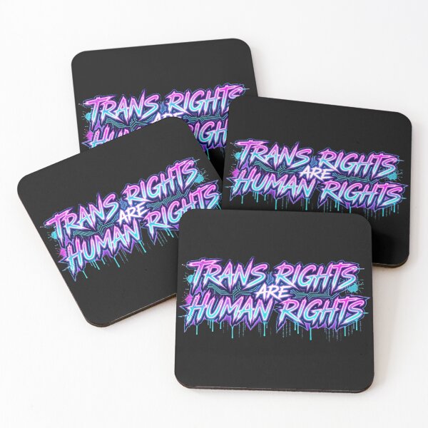 Item preview, Cyberpunk Trans Rights Are Human Rights Neon Graffiti Pride Graphic designed and sold by TshirtAlles .