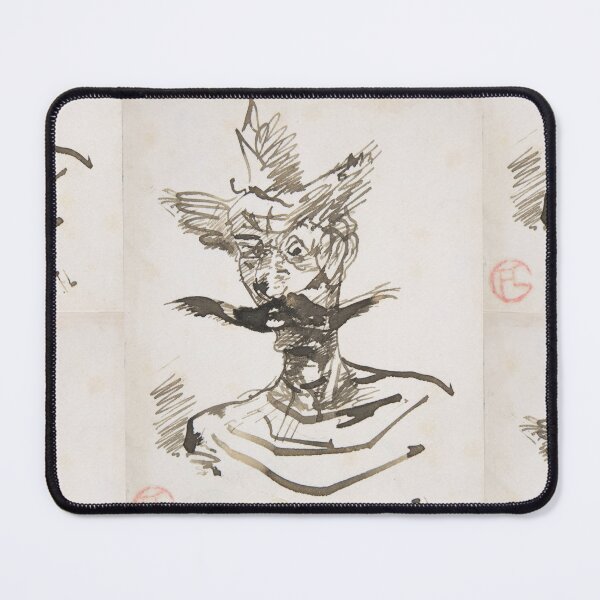 Item preview, The Clown M. Joret by Toulouse-Lautrec Vintage Expressive Cabaret Portrait Art designed and sold by artofuniverse.