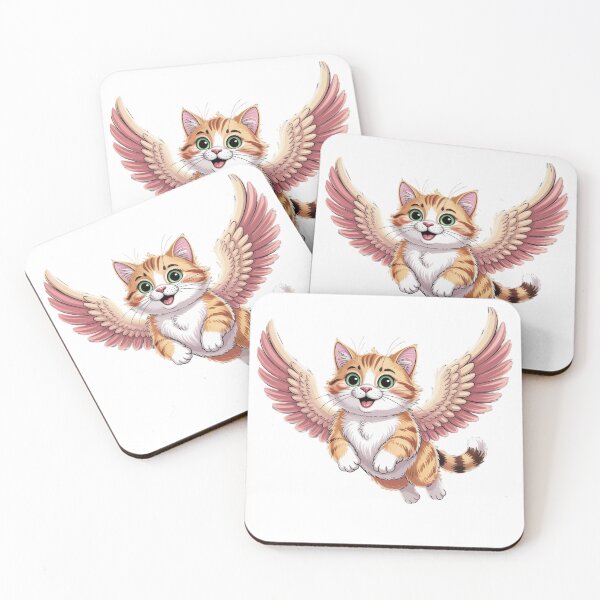 Item preview, Flying Angel Cat – Cute Fantasy Kitty Art designed and sold by start-tool.