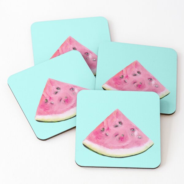 Item preview, DISCO WATERMELON POP | Turquoise Summer Oil Painting | Retro Funky Art designed and sold by BlueberrySwan.