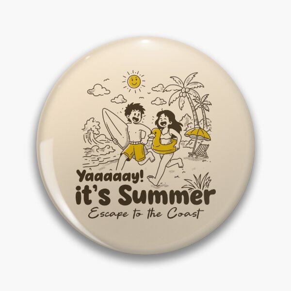 Item preview, Yaaay It’s Summer – Fun Beach Vibes Cartoon Design designed and sold by adipra.