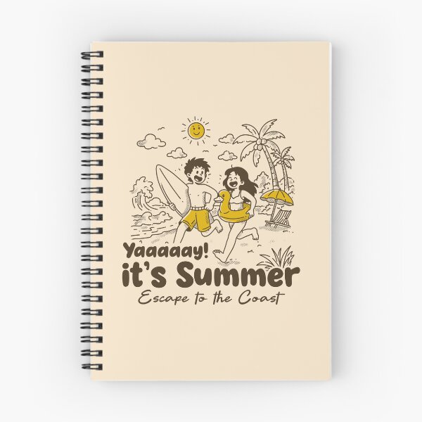 Item preview, Yaaay It’s Summer – Fun Beach Vibes Cartoon Design designed and sold by adipra.